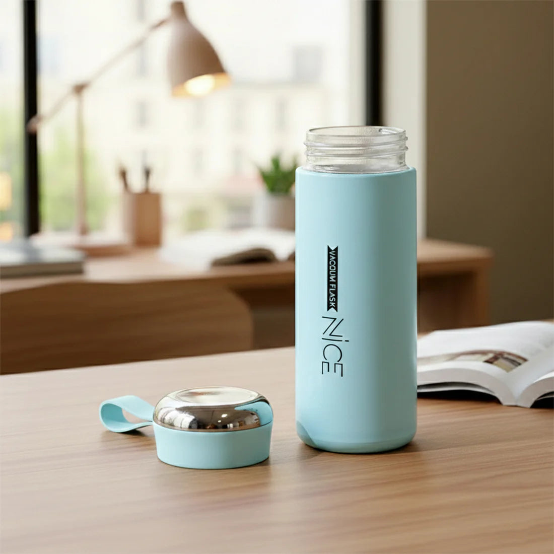 Leak Proof Glass Water Bottle