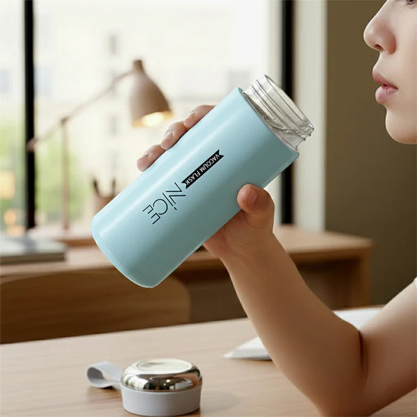 Leak Proof Glass Water Bottle